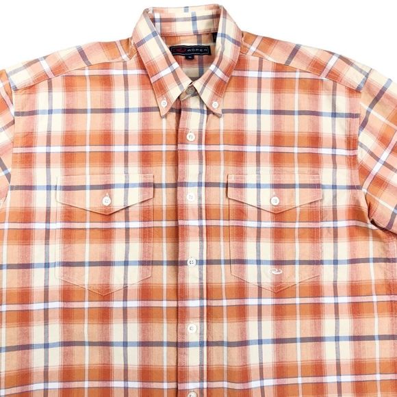 Roper Button Down Mens Western Short Sleeve Rancher Shirt sz M - Picture 4 of 10